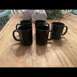 Vintage Arcoroc octagonal mugs X5